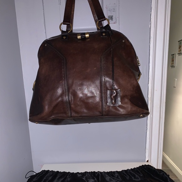 Yves Saint Laurent YSL Muse Oversized Brown Bag - Picture 5 of 8
